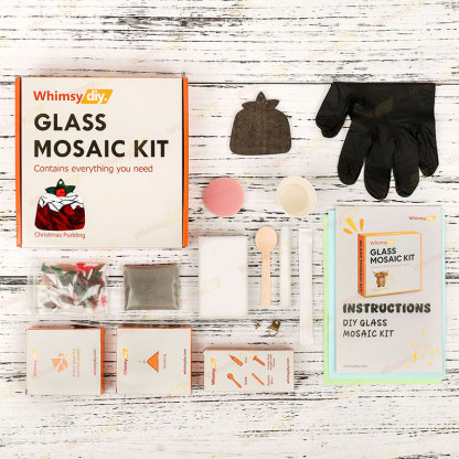 Christmas Pudding Ornament Glass Mosaic Kit