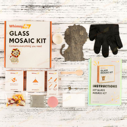 Cute Lion Glass Mosaic Kit
