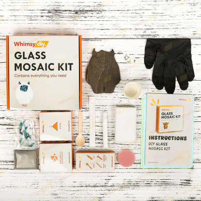 Whimsy DIY Yeti Glass Mosaic Kit Puzzles