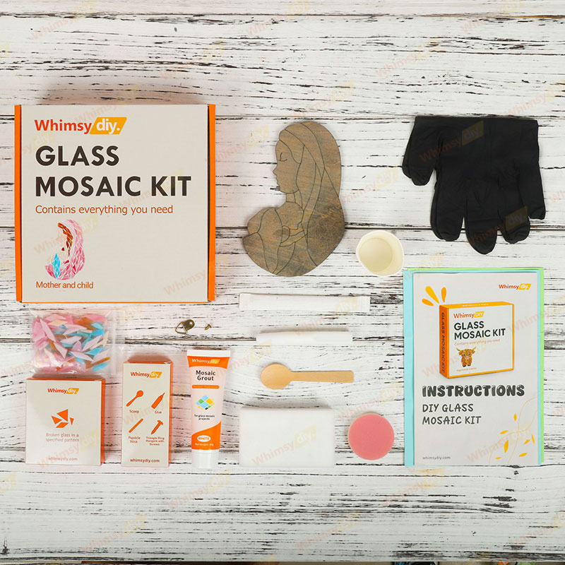 Whimsy DIY Mother and Child Glass Mosaic Kit Puzzles