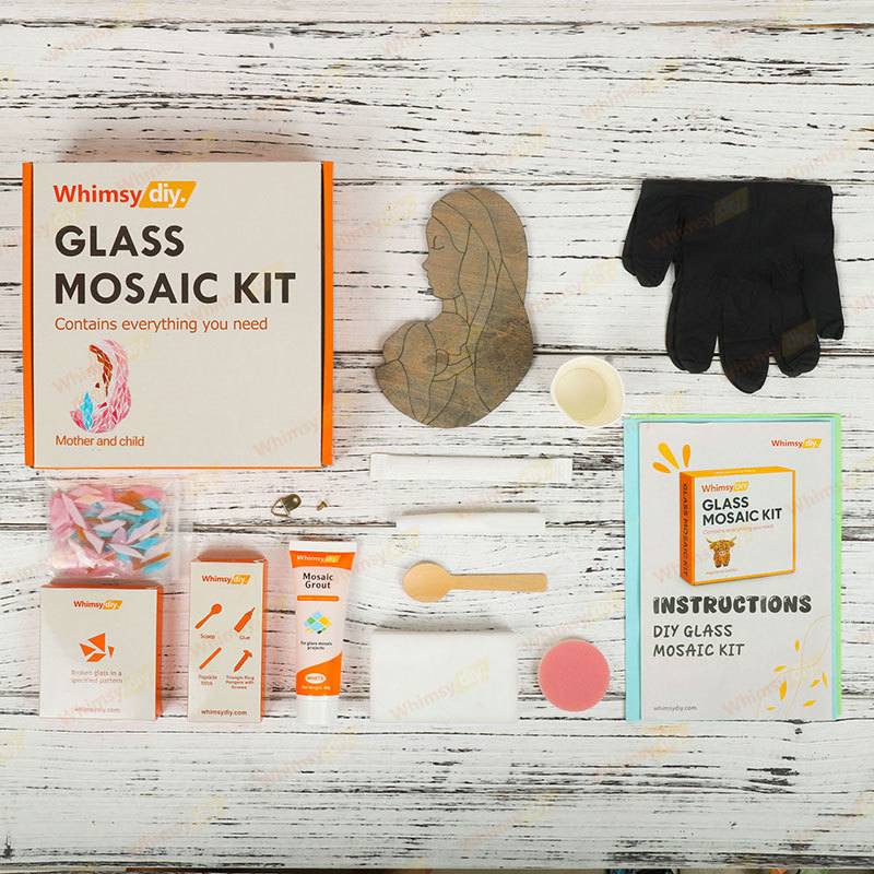Whimsy DIY Mother and Child Glass Mosaic Kit Puzzles