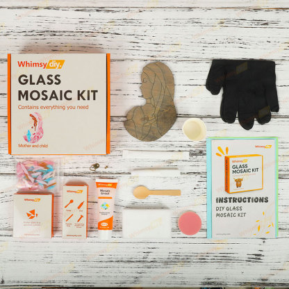 Whimsy DIY Mother and Child Glass Mosaic Kit Puzzles