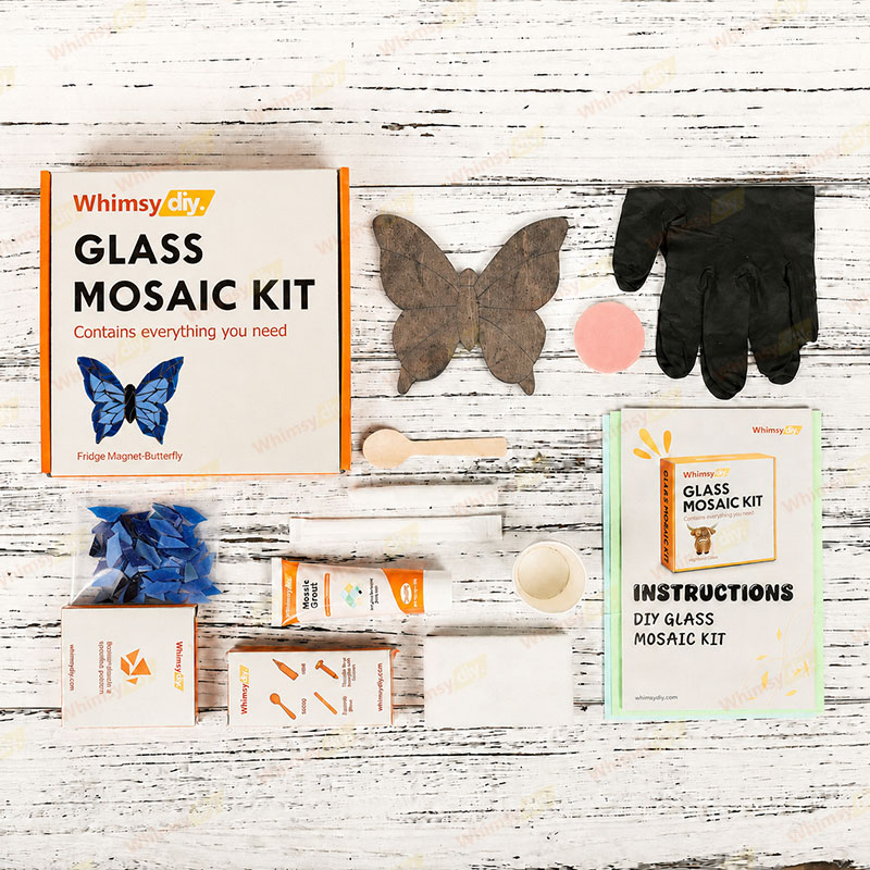 Whimsy DIY Fridge Magnet- Butterfly Glass Mosaic Kit Puzzles