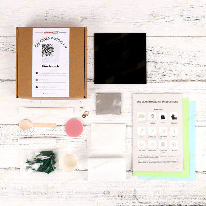 Pine Branch Glass Mosaic Kit-Whimsydiy