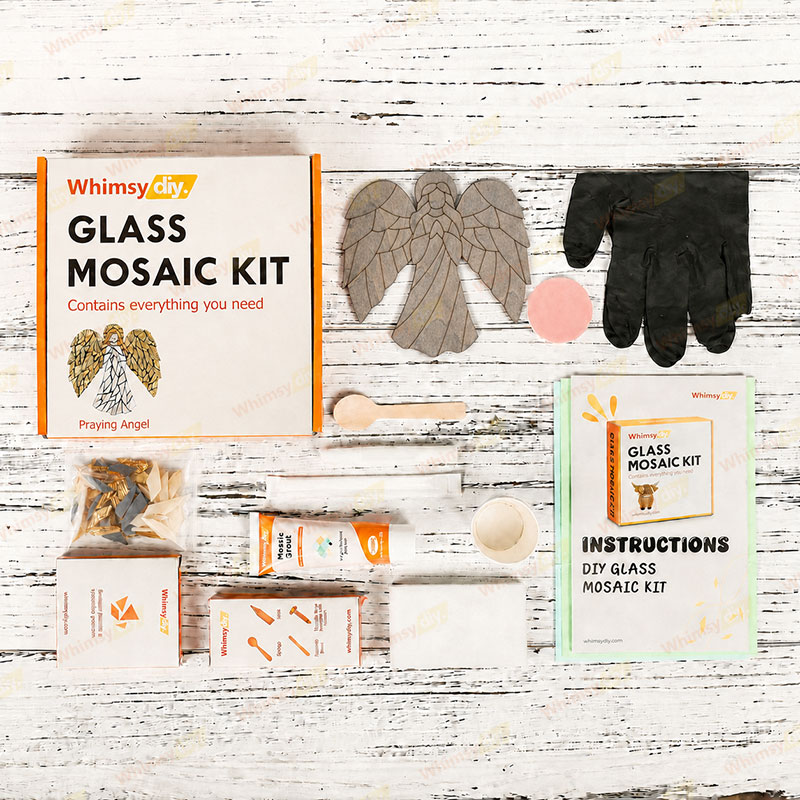 Whimsy DIY Praying Angel Glass Mosaic Kit Puzzles