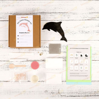 Dolphin Brown Glass Mosaic Kit [New Pre-Order Special: Ships February 28th]
