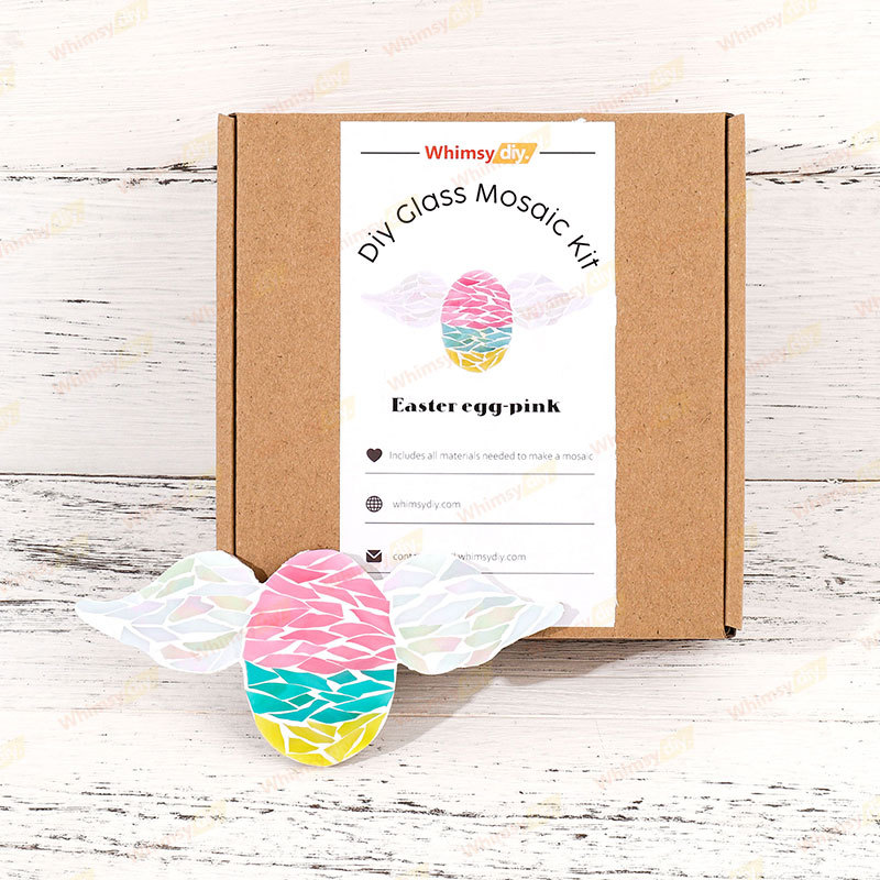 Easter wings colored egg glass mosaic kit