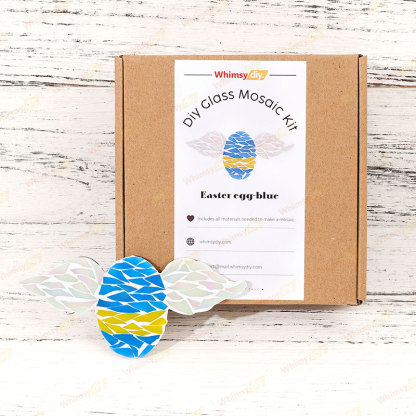 Easter wings colored egg glass mosaic kit [New Pre-Order: Ships February 28th]