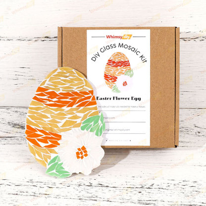 Flower Easter Egg Glass Mosaic Kit [New Pre-Order Special: Ships February 28th]