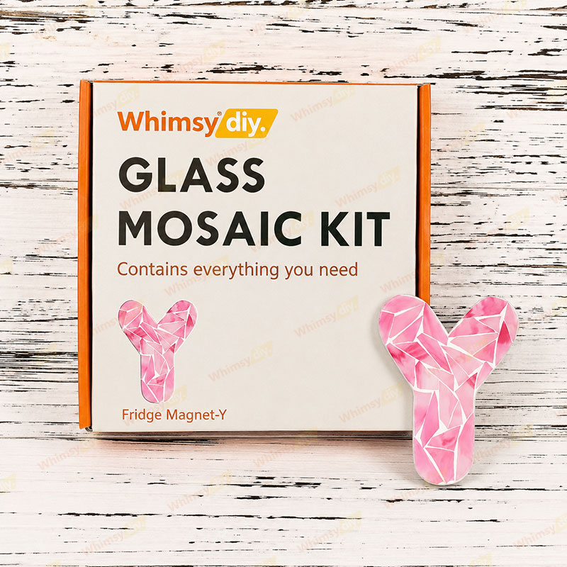 Whimsy DIY Fridge Magnet Letters-Y Glass Mosaic Kit Puzzles
