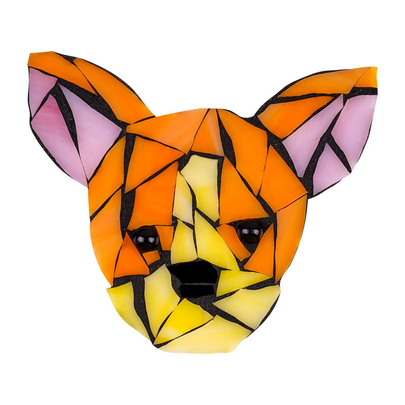 Whimsy DIY Fridge Magnet- Corgi Dog Glass Mosaic Kit Puzzles