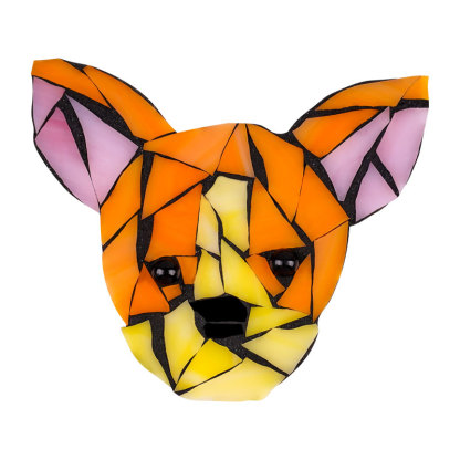 Whimsy DIY Fridge Magnet- Corgi Dog Glass Mosaic Kit Puzzles