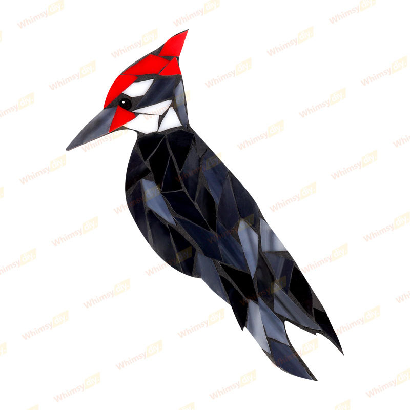 Whimsy DIY Woodpecker Glass Mosaic Kit Puzzles