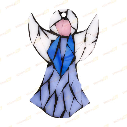 Blue Angel Christmas Ornaments Glass Mosaic Kit