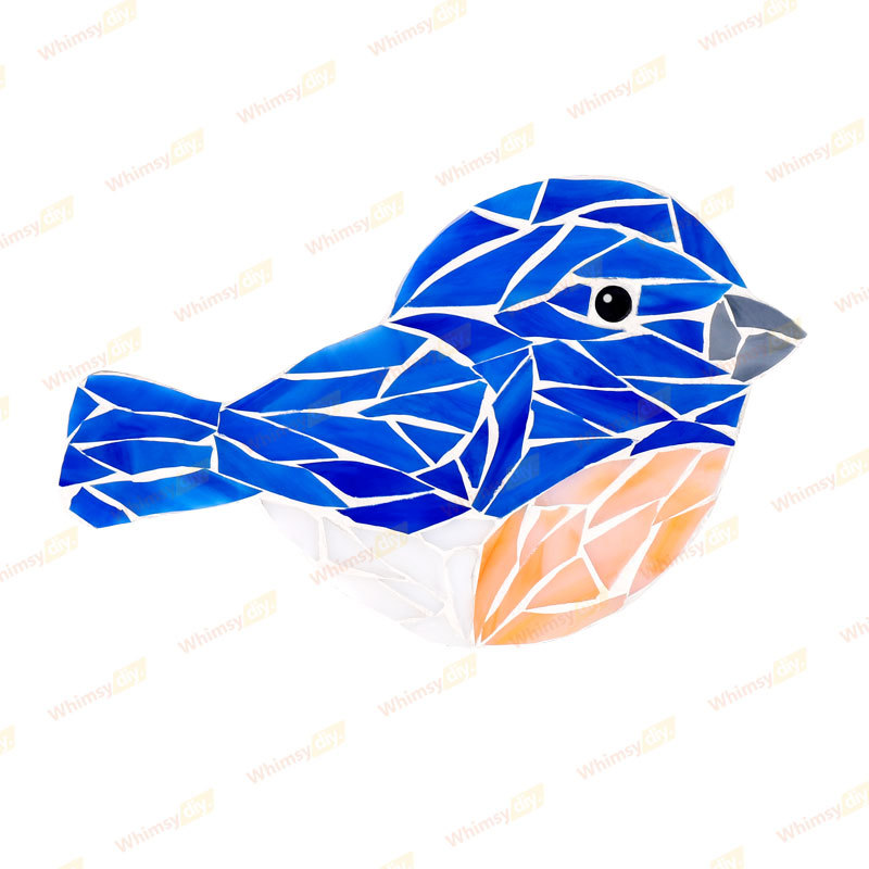 Bluebird Glass Mosaic Kit | DIY Arts & Crafts Kit for Adults