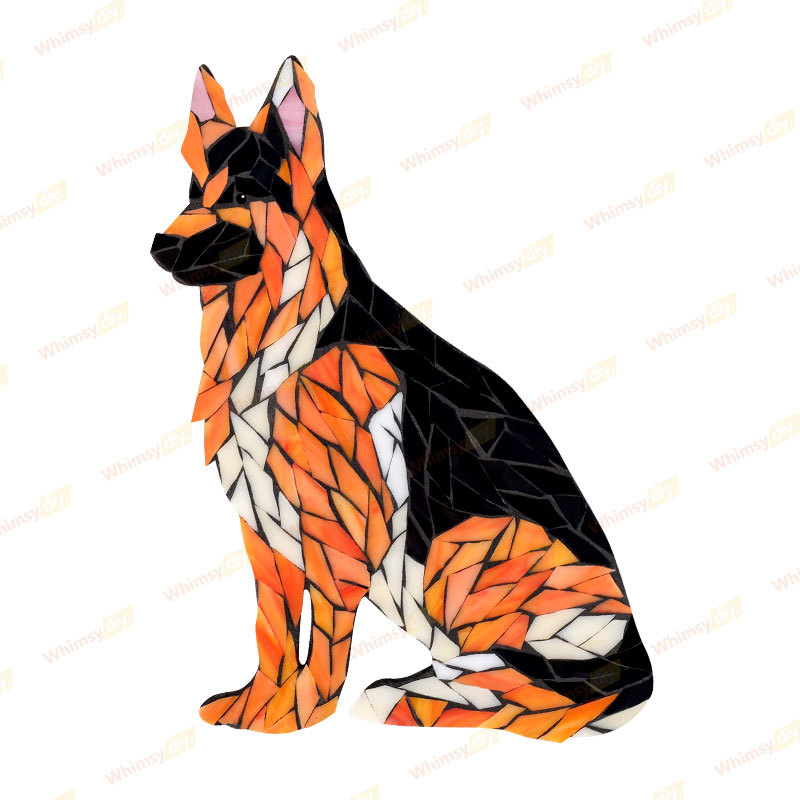 German Shepherd Glass Mosaic Kit
