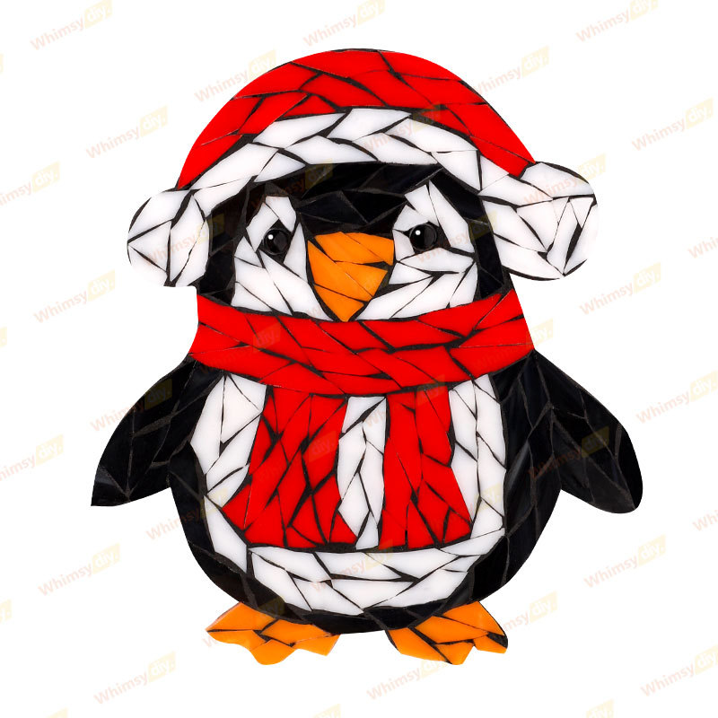 Christmas Penguin Glass Mosaic Kit