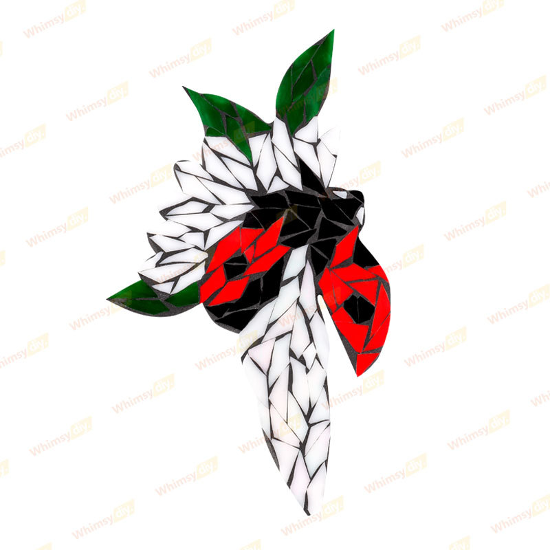 Whimsy DIY Ladybug With Flowers Glass Mosaic Kit Puzzles