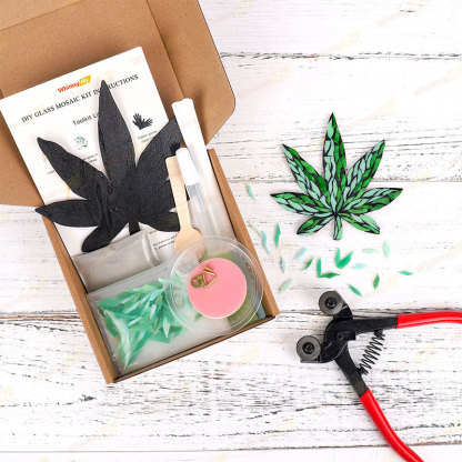 Hemp-leaf Glass Mosaic Kit