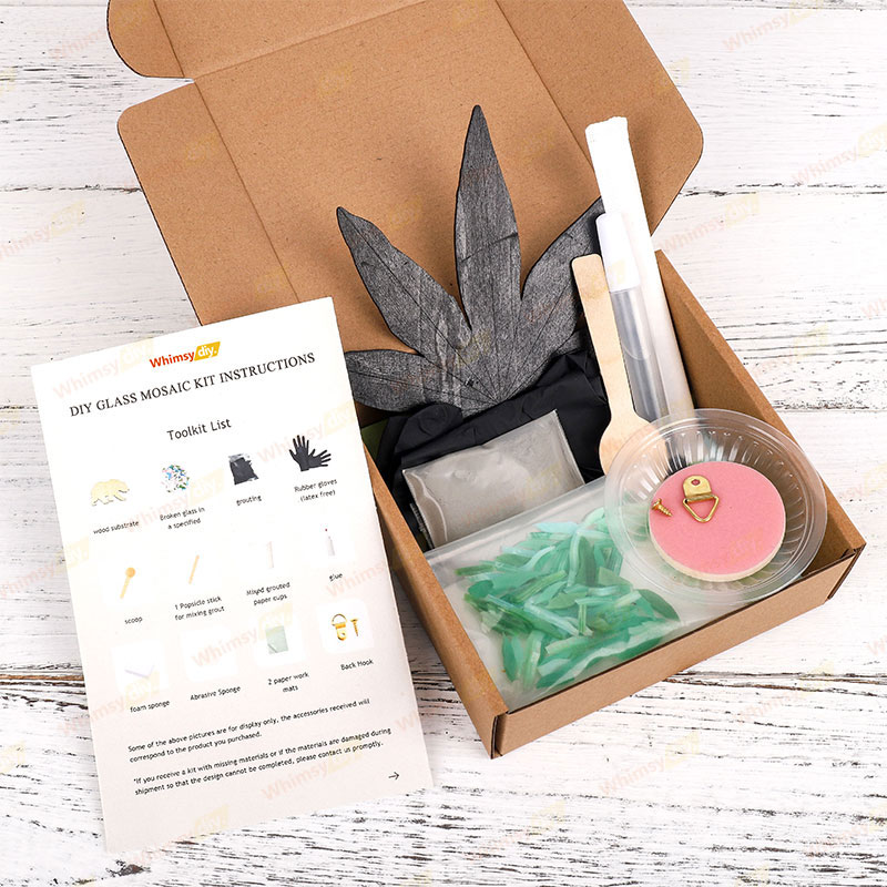 Hemp-leaf Glass Mosaic Kit