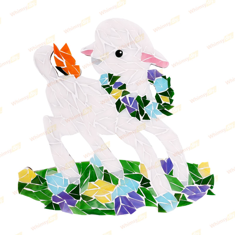 Spring Lamb Glass Mosaic Kit