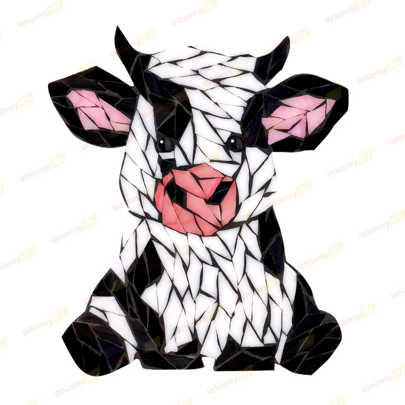 Sitting Cow Glass Mosaic Kit