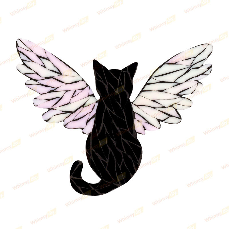 Flying Cat Stained Glass Mosaic Kit