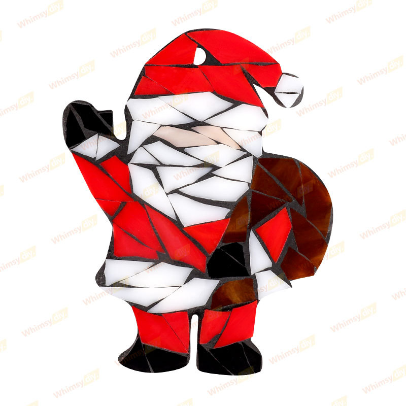 Santa Claus Ornament Glass Mosaic Kit