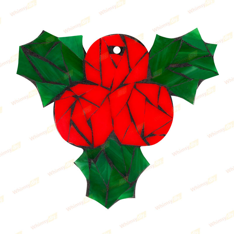 Holly Berry Glass Mosaic Kit