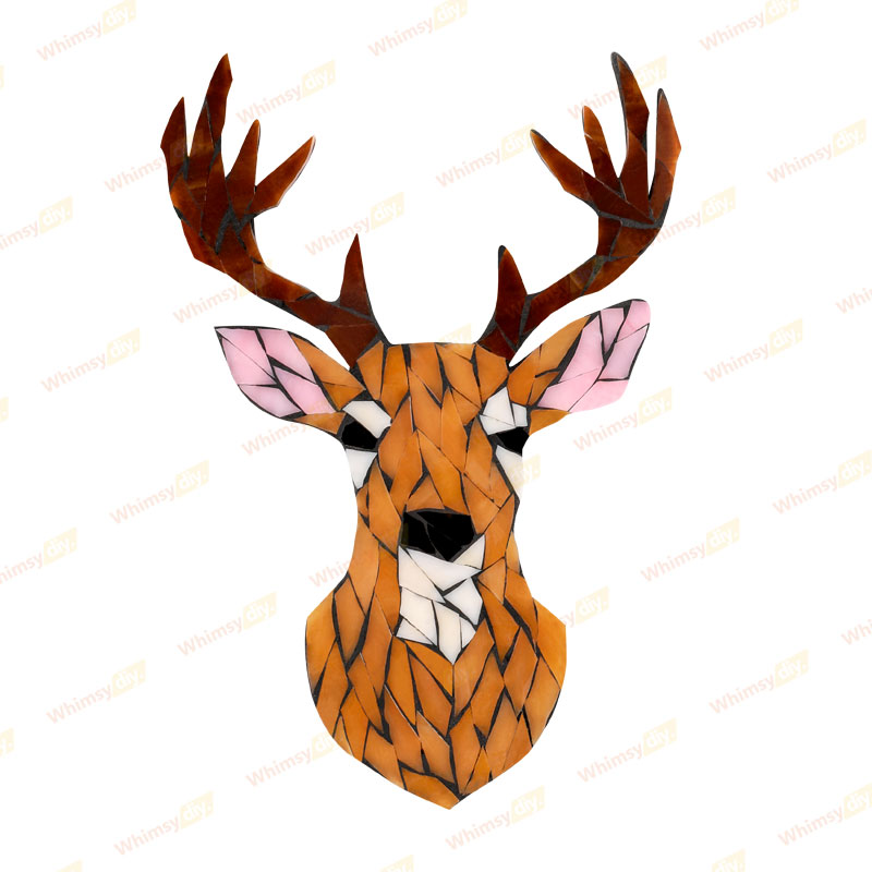 Deer Head Glass Mosaic Kit