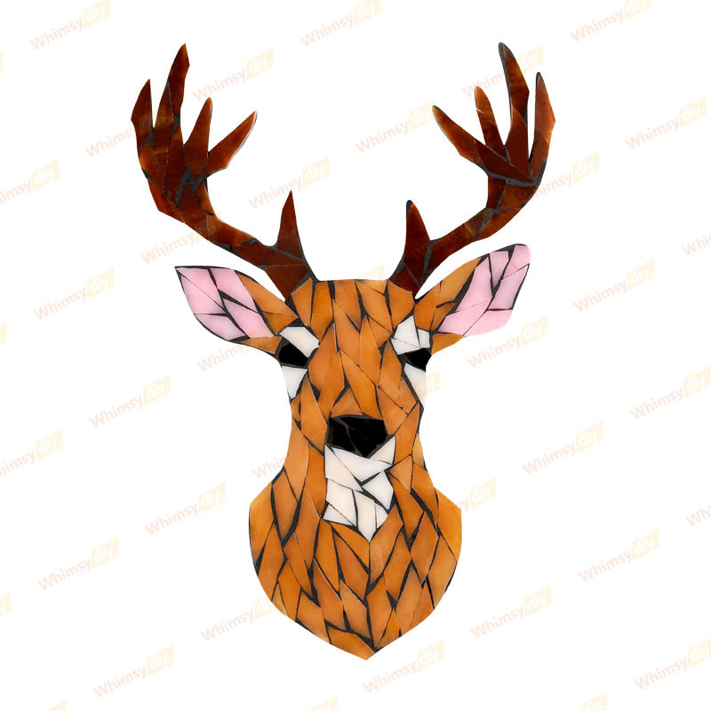 Deer Head Glass Mosaic Kit