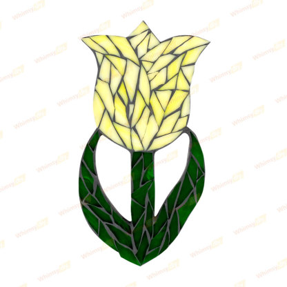 Whimsy DIY Yellow Tulip Flower Glass Mosaic Kit Puzzles