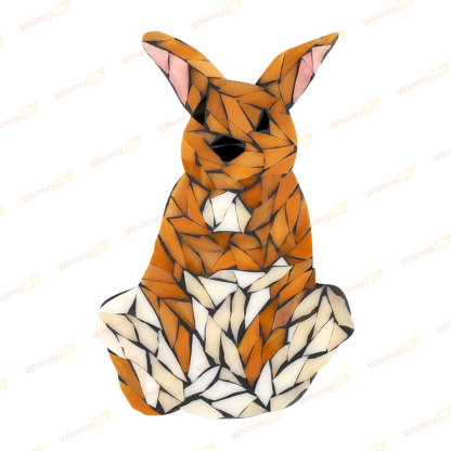 Whimsy DIY Rabbit Glass Mosaic Kit Puzzles