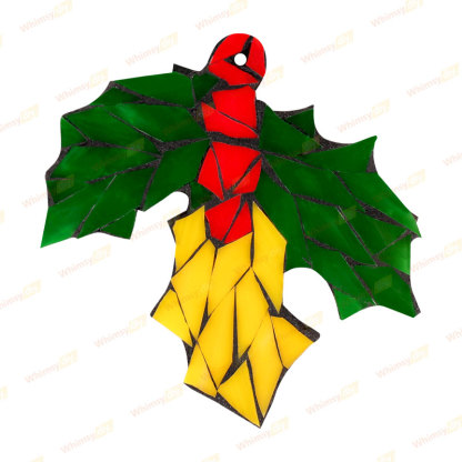 Holly Berry Christmas Ornaments Glass Mosaic Kit- Style 2