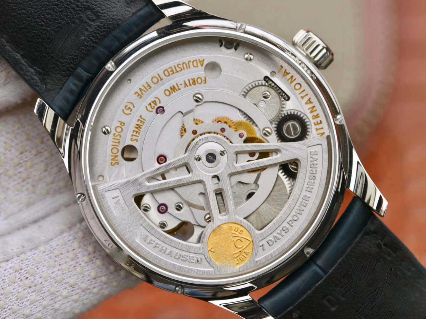 IWC PORTUGUESE TOURBILLON ZF FACTORY BLUE STRAP