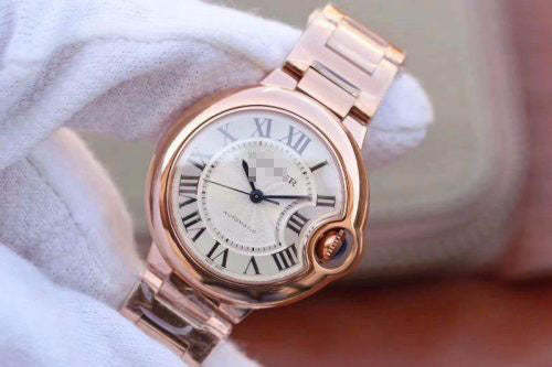 BALLON BLEU DE CARTIER  LADIES 33MM W6920068 V9 FACTORY WHITE TEXTURED DIAL