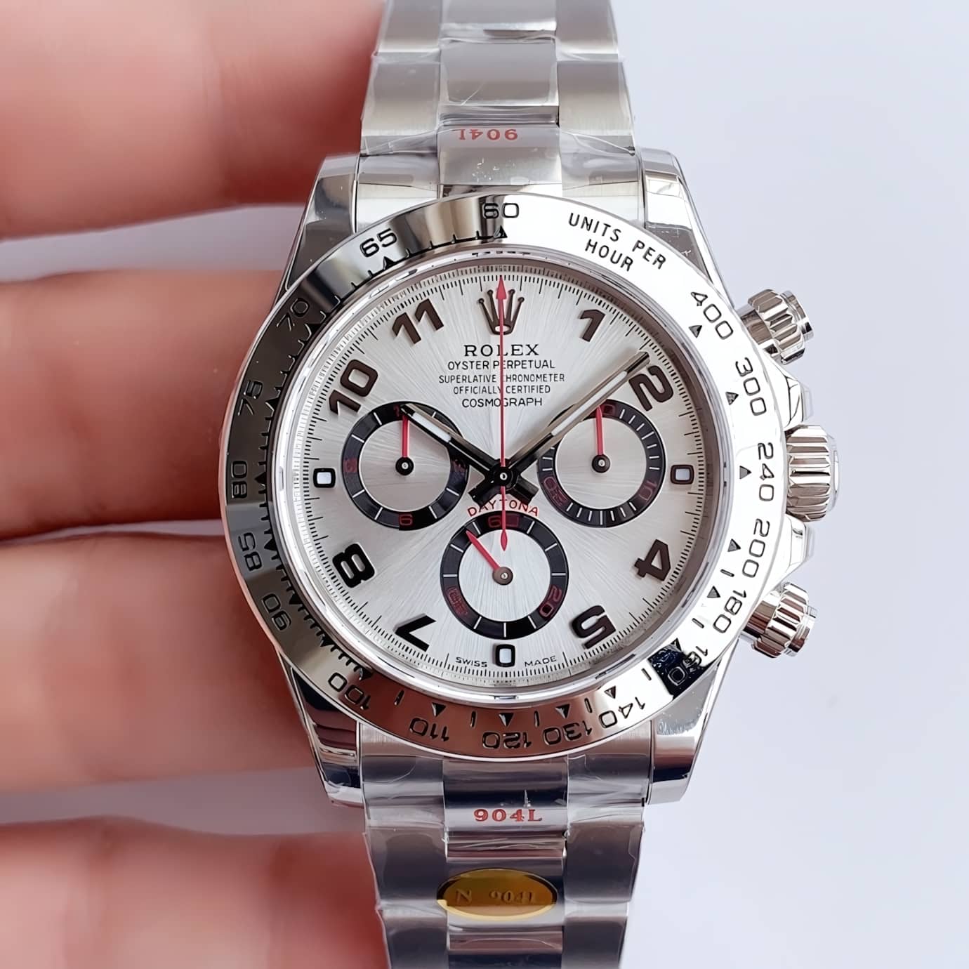 Rolex Daytona 116509 Grey Arabic Dial Oysterflex Super Clone 40mm