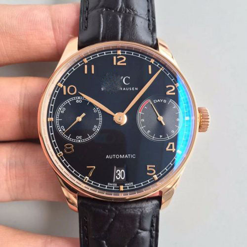 IWC PORTUGUESE IW500701 ZF FACTORY BLACK DIAL