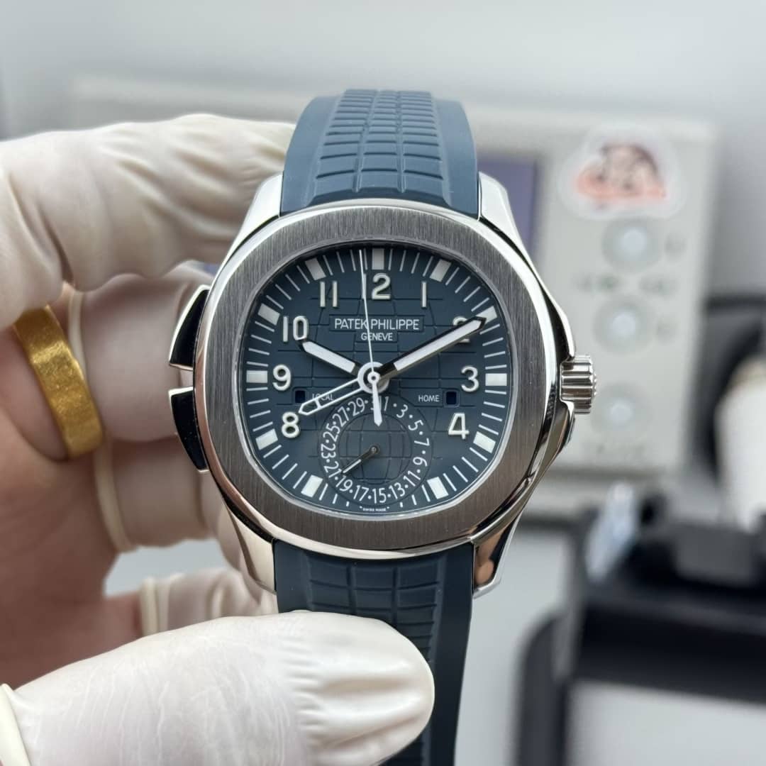 Patek Philippe Aquanaut 5164G-001 Blue-Gray Dial Rubber Band Best Replica 40.8mm