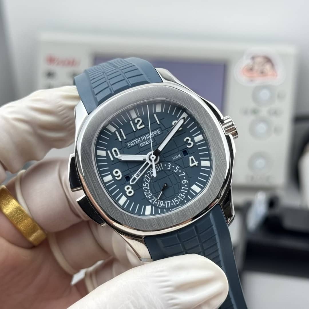 Patek Philippe Aquanaut 5164G-001 Blue-Gray Dial Rubber Band Best Replica 40.8mm