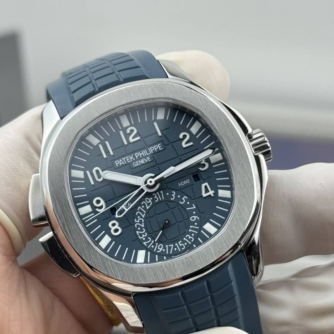 Patek Philippe Aquanaut 5164G-001 Blue-Gray Dial Rubber Band Best Replica 40.8mm