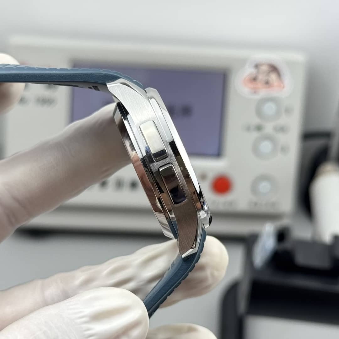 Patek Philippe Aquanaut 5164G-001 Blue-Gray Dial Rubber Band Best Replica 40.8mm