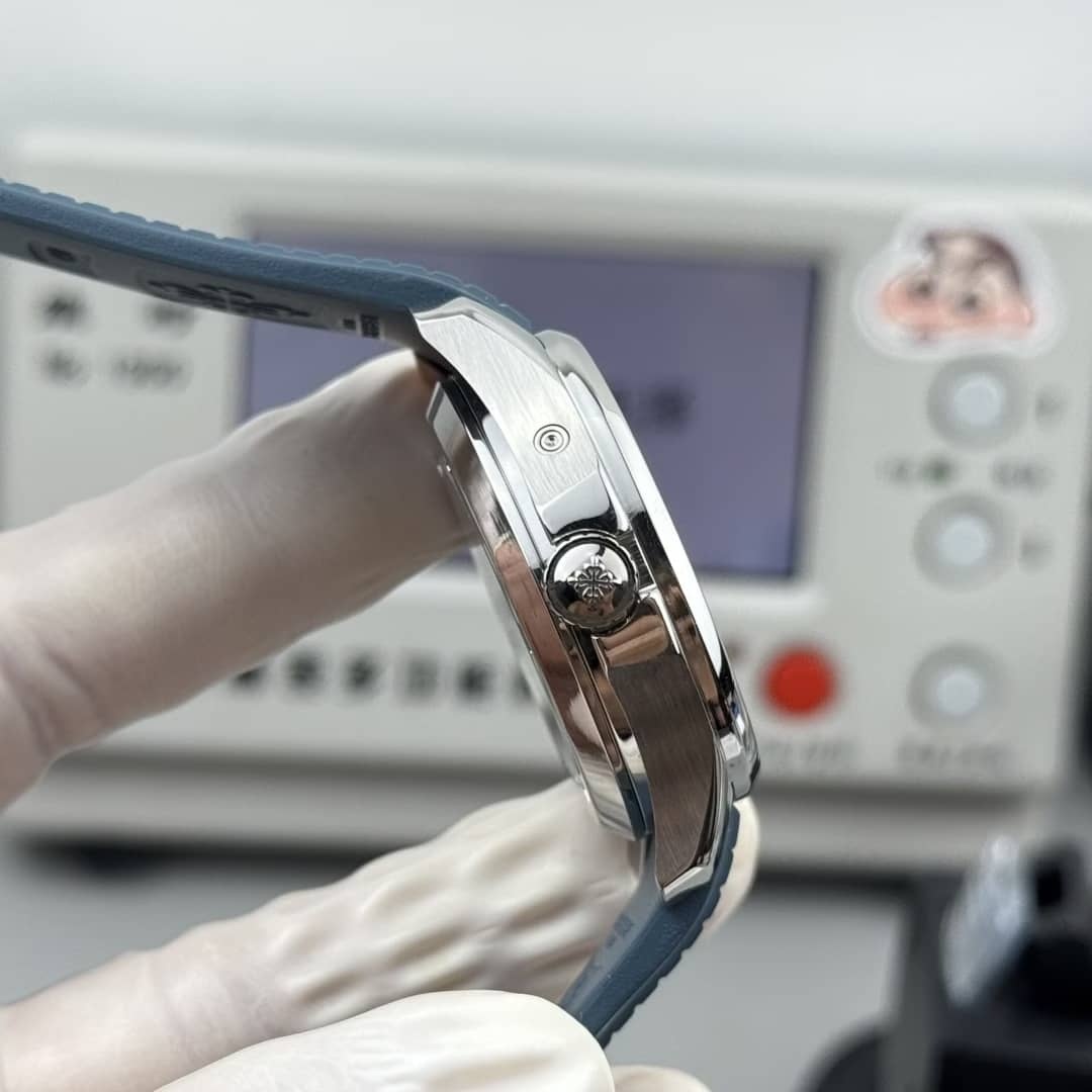 Patek Philippe Aquanaut 5164G-001 Blue-Gray Dial Rubber Band Best Replica 40.8mm