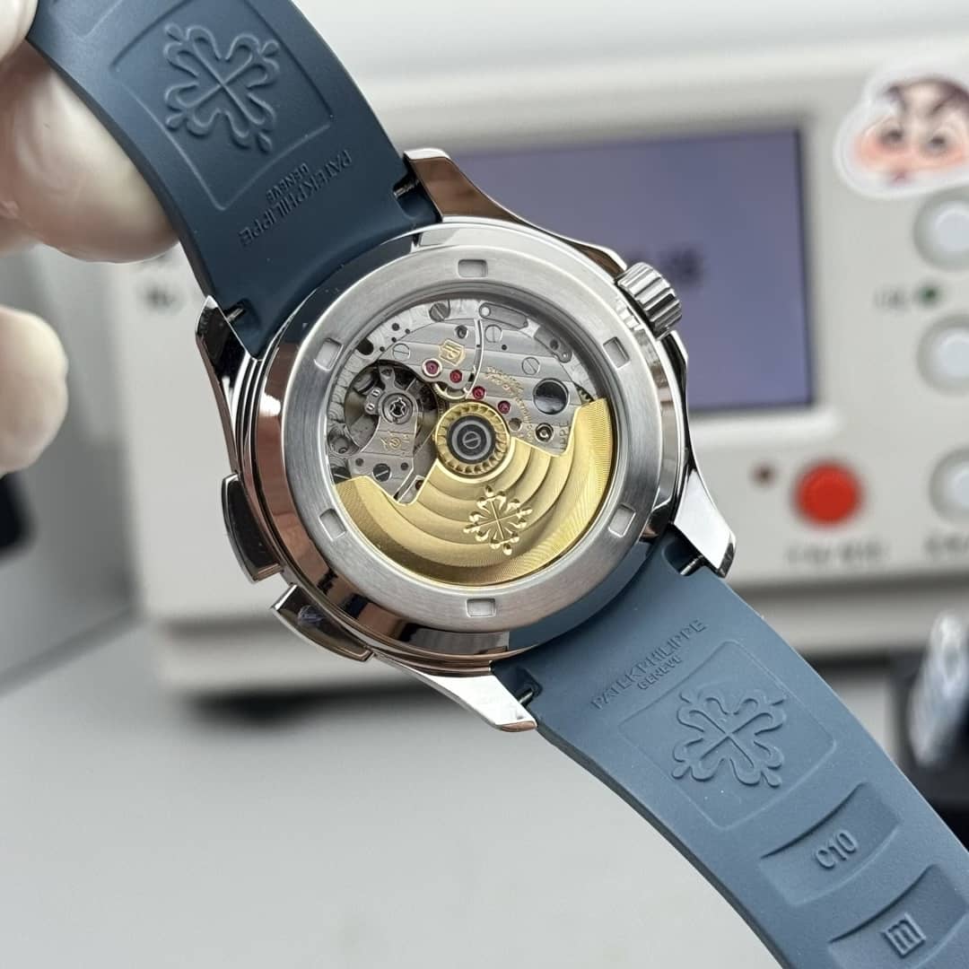 Patek Philippe Aquanaut 5164G-001 Blue-Gray Dial Rubber Band Best Replica 40.8mm