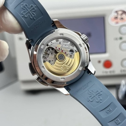 Patek Philippe Aquanaut 5164G-001 Blue-Gray Dial Rubber Band Best Replica 40.8mm