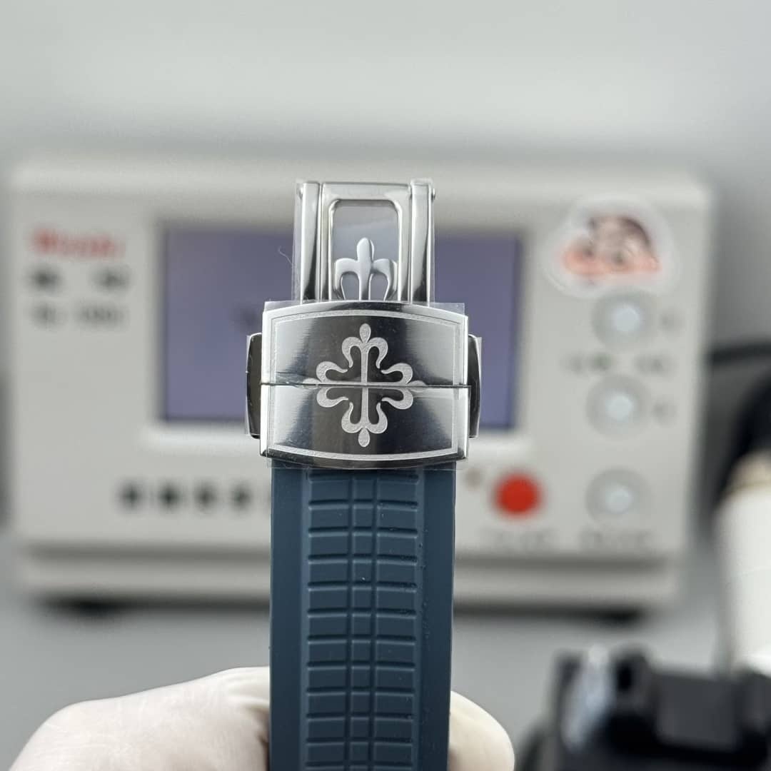 Patek Philippe Aquanaut 5164G-001 Blue-Gray Dial Rubber Band Best Replica 40.8mm