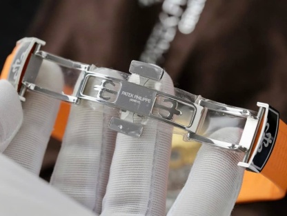 Patek Philippe Aquanaut Chronograph 5968A-001 Black Dial Orange Rubber Strap Replica 42.2mm