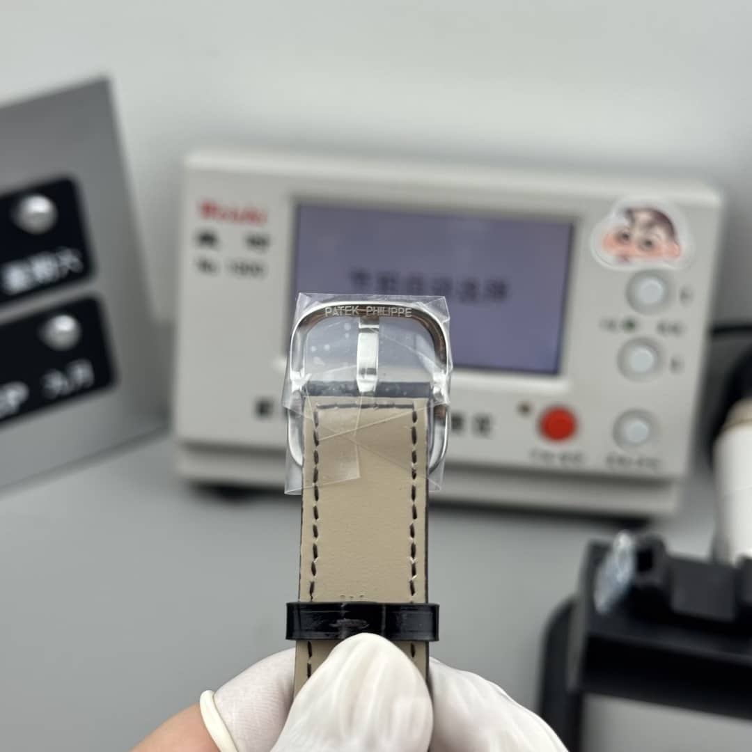 Patek Philippe Golden Ellipse 5738/51G-001 Engraved Dial Leather Strap Best Replica OMF 34.5mm x 39.5mm