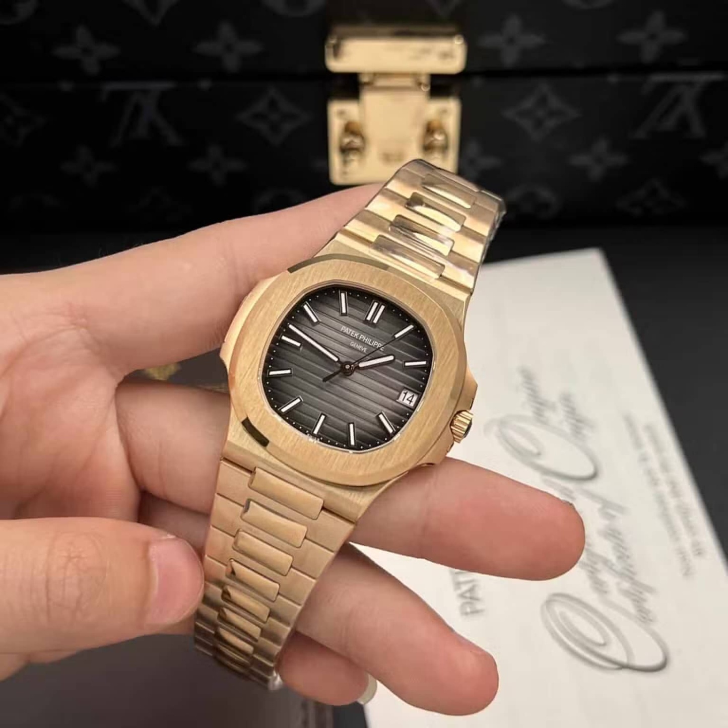 Patek Philippe Nautilus 57111R Rose Gold Grey Dial Super Clone 3K Factory 40mm