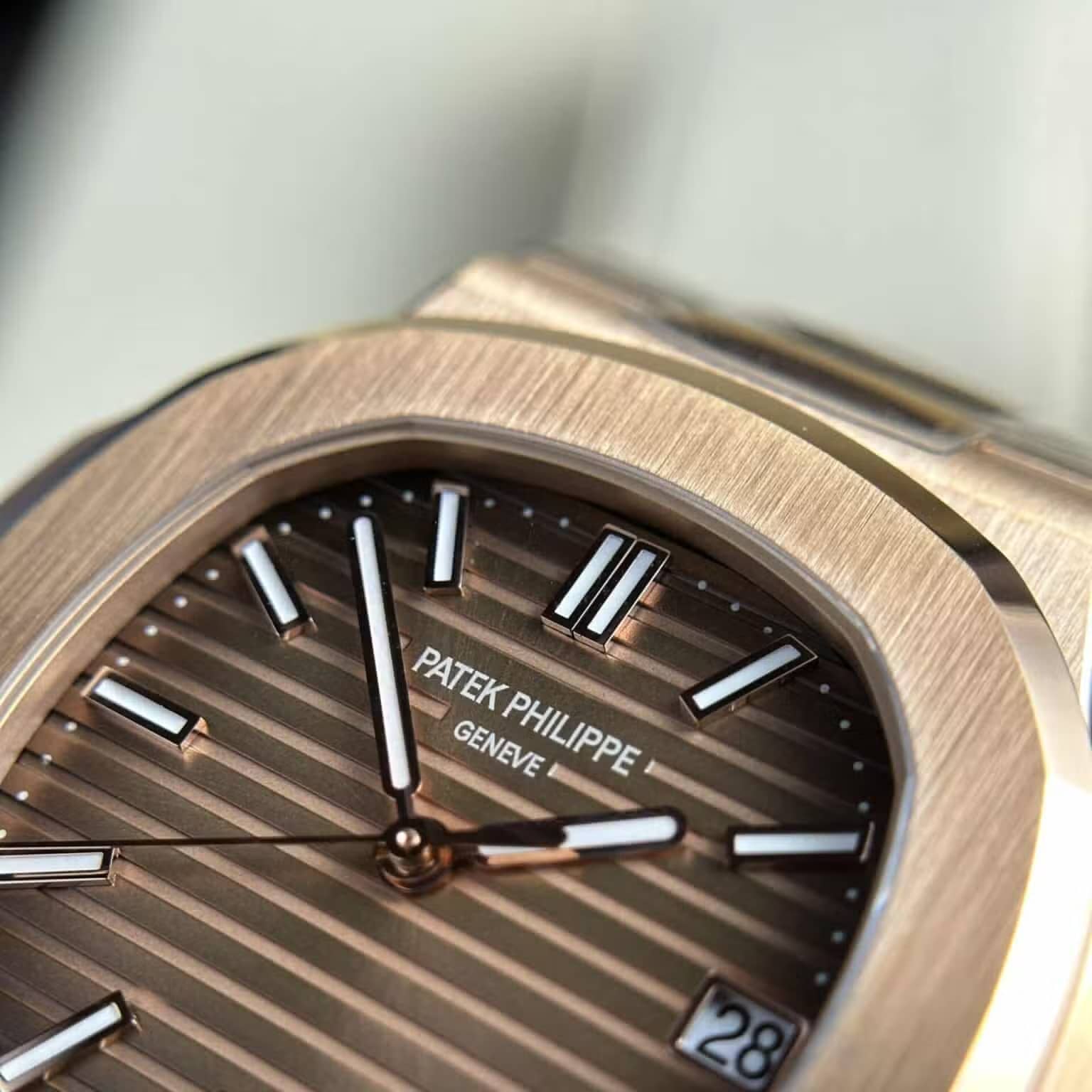 Patek Philippe Nautilus 57111R-001 Rose Gold Brown Dial Best Replica 40mm